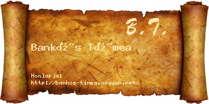 Bankós Tímea névjegykártya