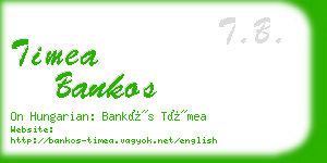 timea bankos business card